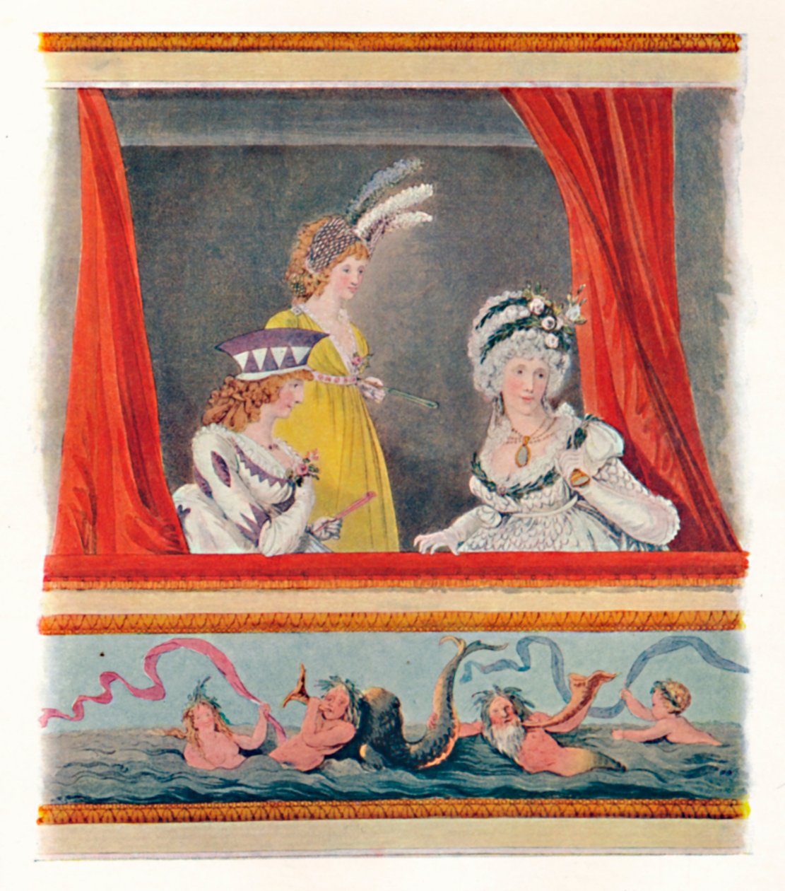 Damer i aftonklänning, 1796, 1904 av Unbekannt