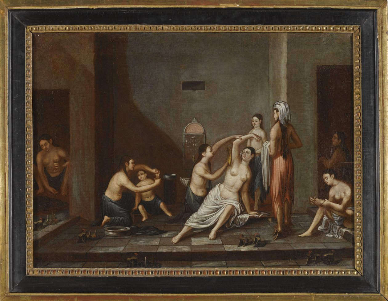Damer i hamamet, 1741 av Unbekannt