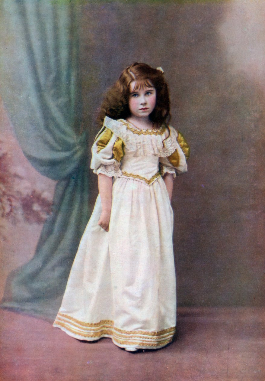 Lady Elizabeth Bowes-Lyon, sex år gammal, 1906-1907 1923 av Unbekannt