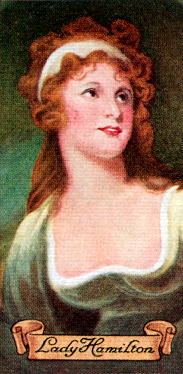 Lady Hamilton, hämtat från en serie cigarettkort, 1935 av Unbekannt