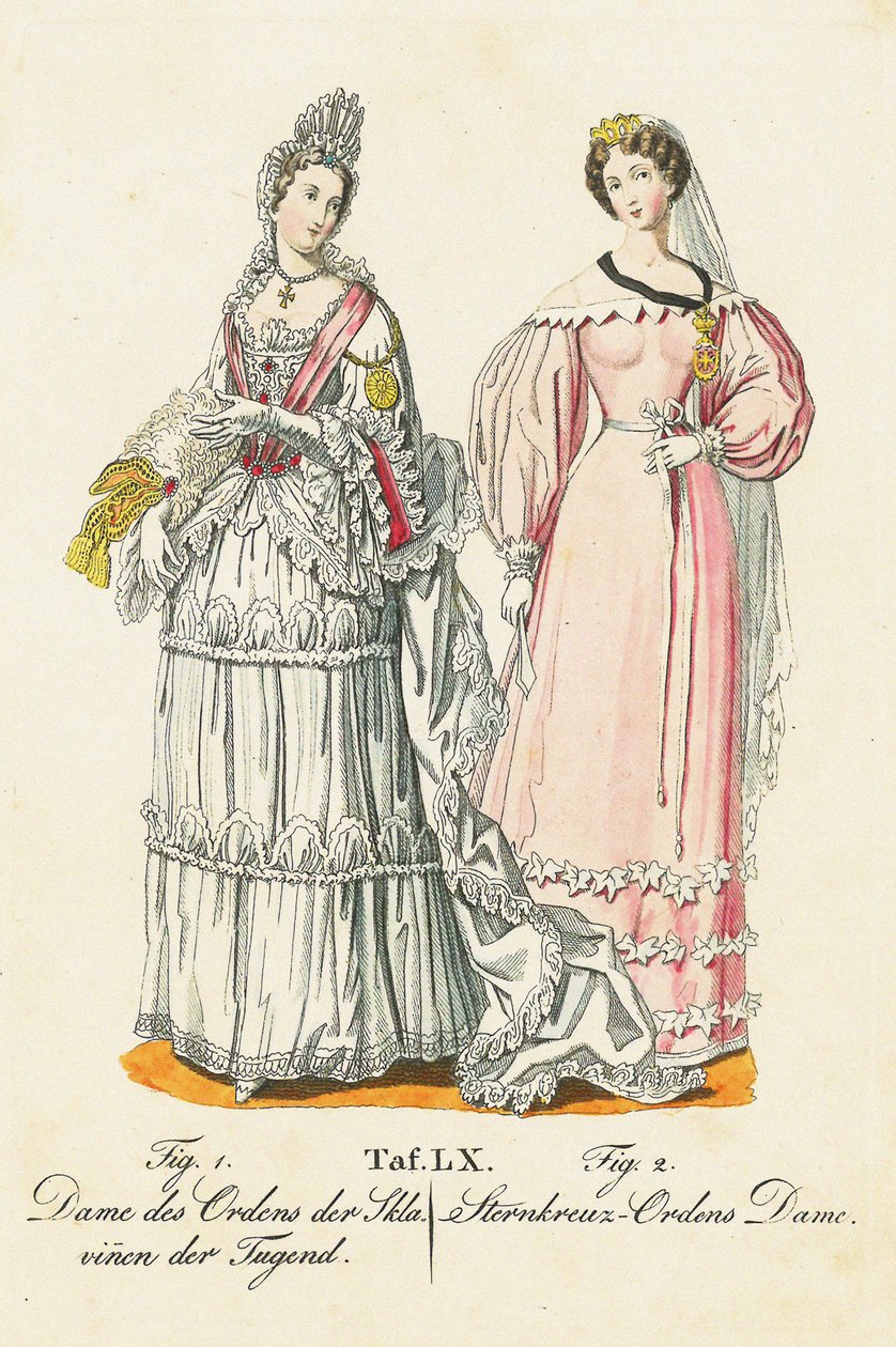 Lady of the Order of the Slaves of Virtue och Lady of the Order of the Starry Cross. av Unbekannt