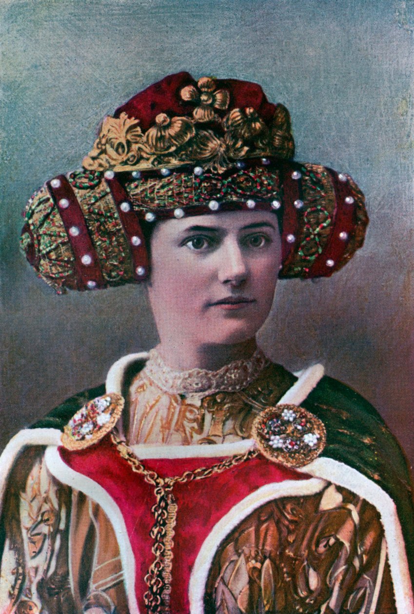 Damens huvudbonad, 1300-talet, 1910 av Unbekannt