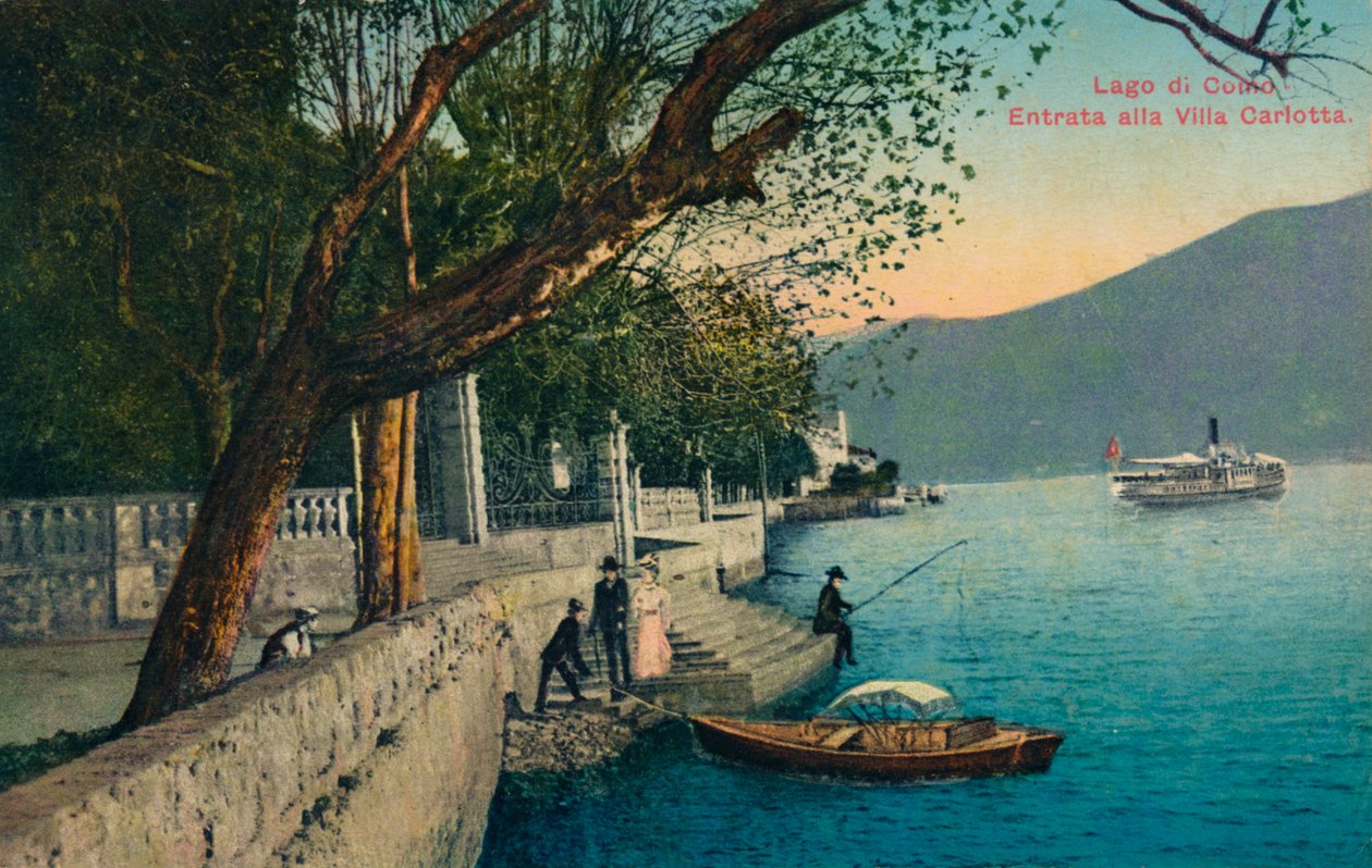 Comosjön. Ingången till Villa Carlotta, c1888. av Unbekannt