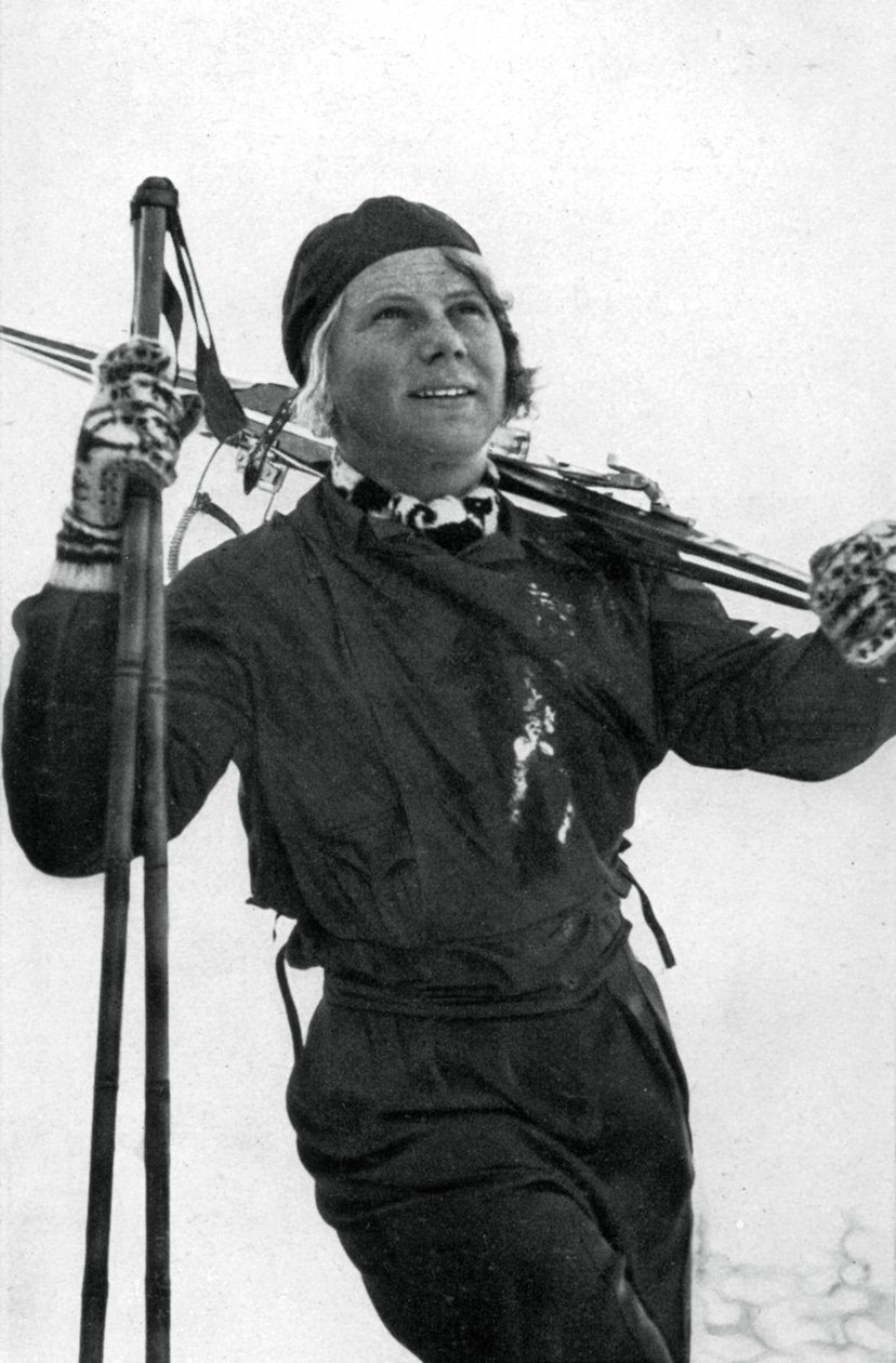 Laila Schou-Nilsen, norsk skidåkare, olympiska vinterspelen, Garmisch-Partenkirchen, Tyskland, 1936 av Unbekannt