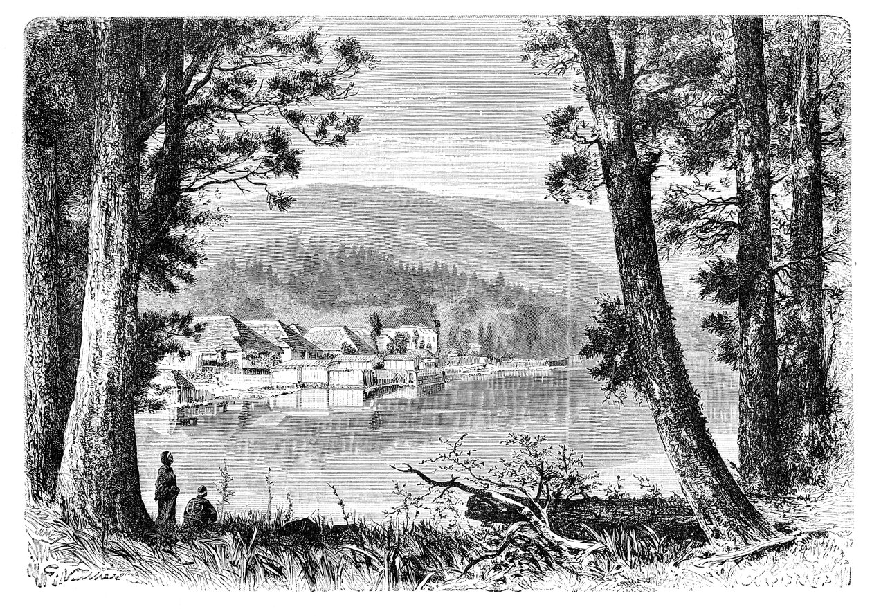 Lake Hakone, c1890 av Unbekannt
