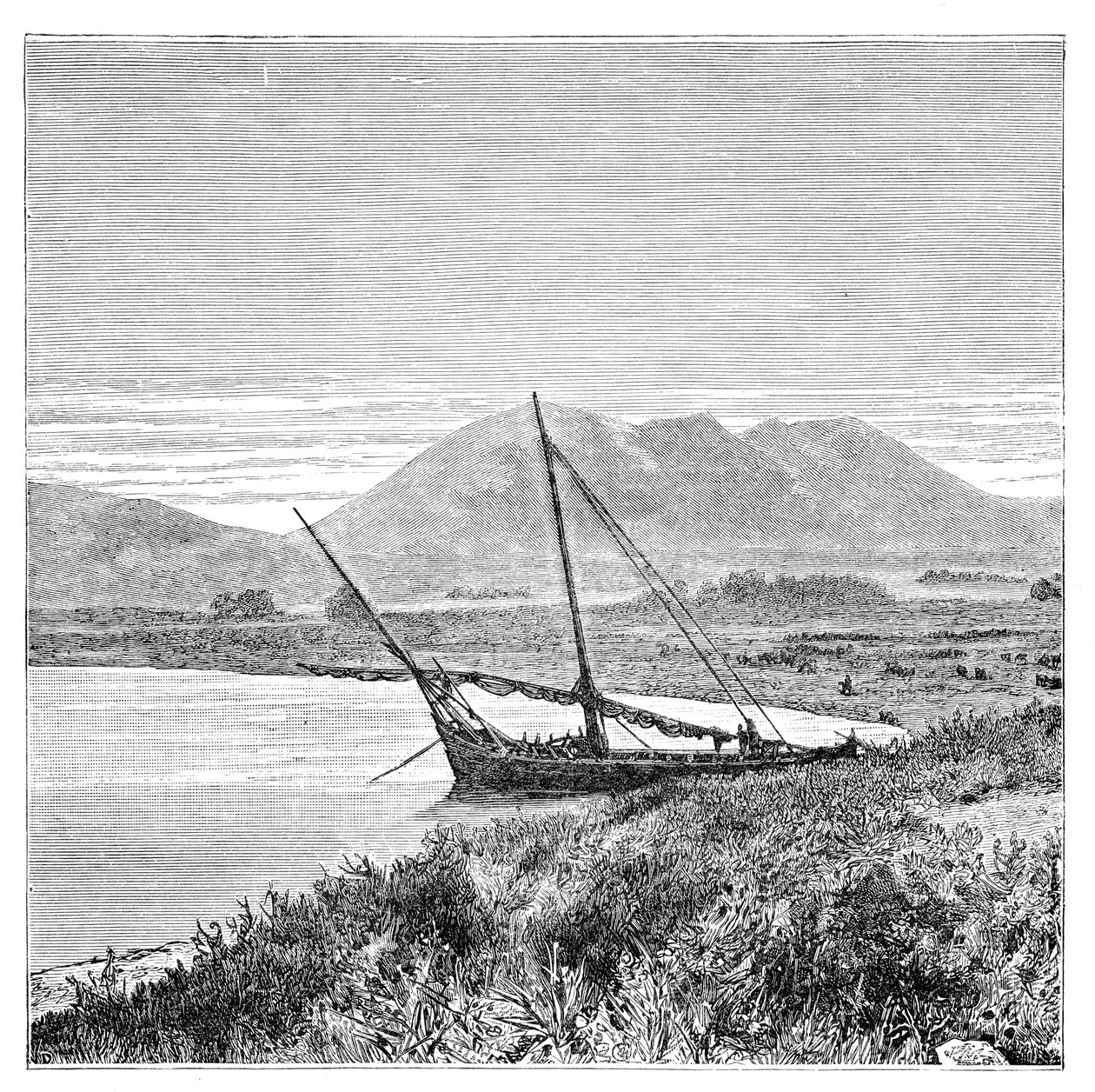 Lake Van, Tadwan Bay och Mount Nimrud, Turkiet, 1895 av Unbekannt