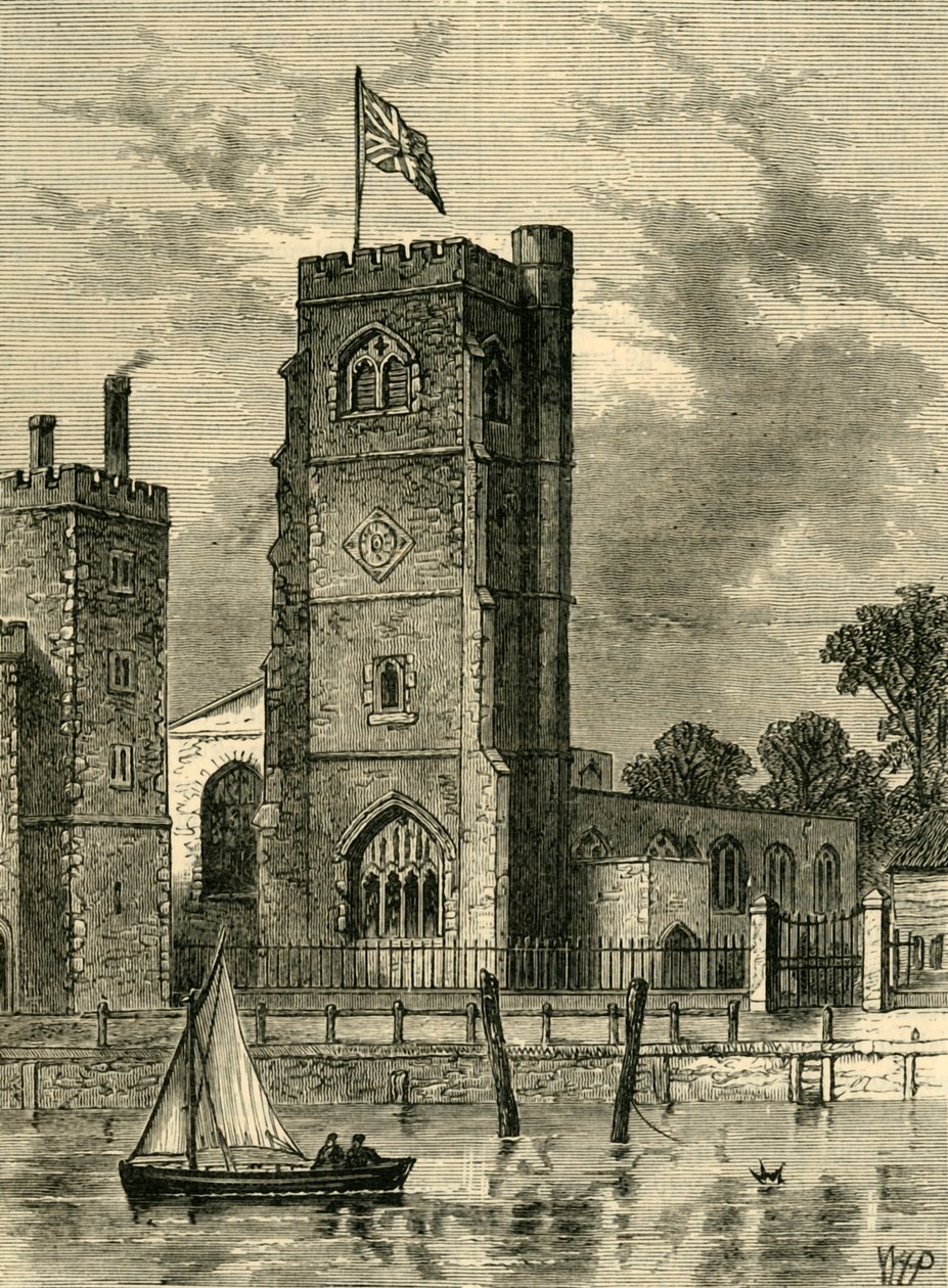 Lambeth kyrka 1825, c1878. av Unbekannt