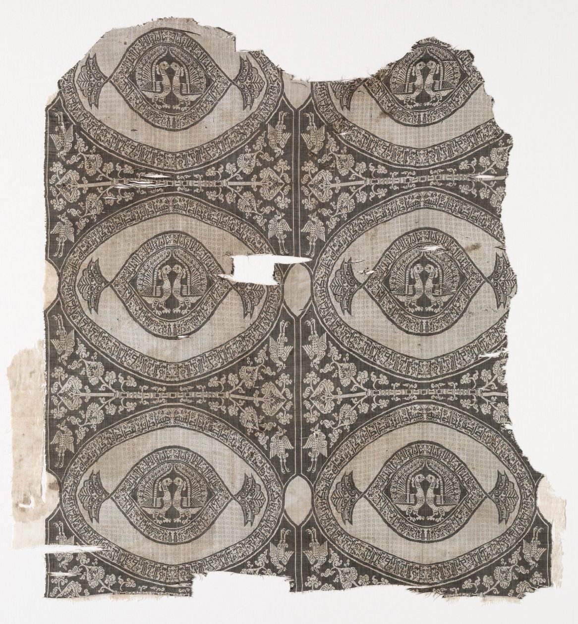 Lampas med konfronterande påfåglar, 1660-1955. av Unbekannt
