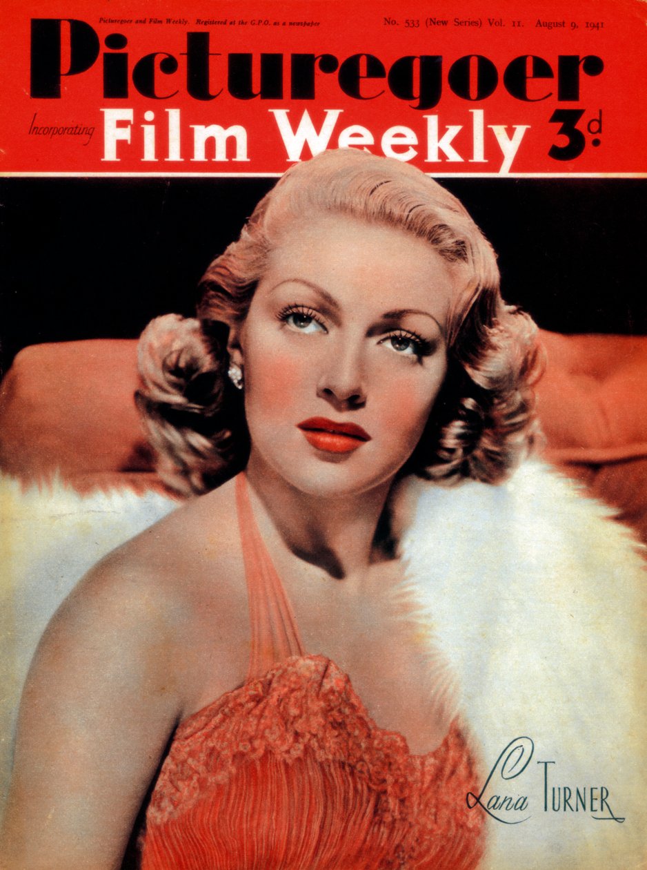 Lana Turner 1921-1995, amerikansk skådespelerska, 1941 av Unbekannt