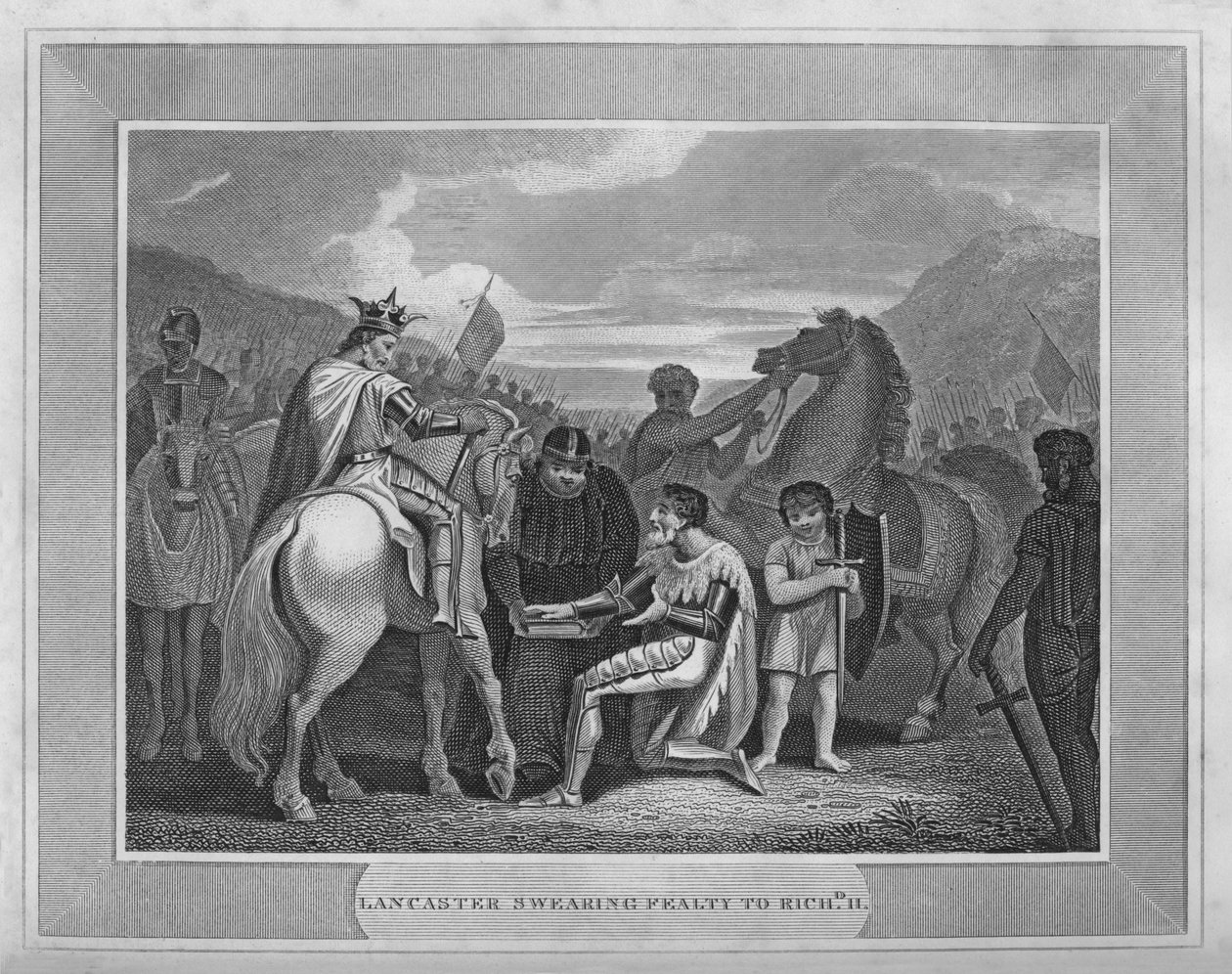 Lancaster svära troskap till Richard II, 1838 av Unbekannt
