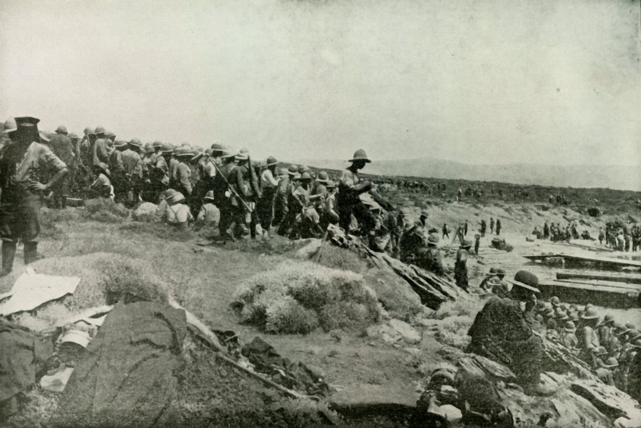 Landstigningstrupper vid Suvlabukten, 1919. av Unbekannt
