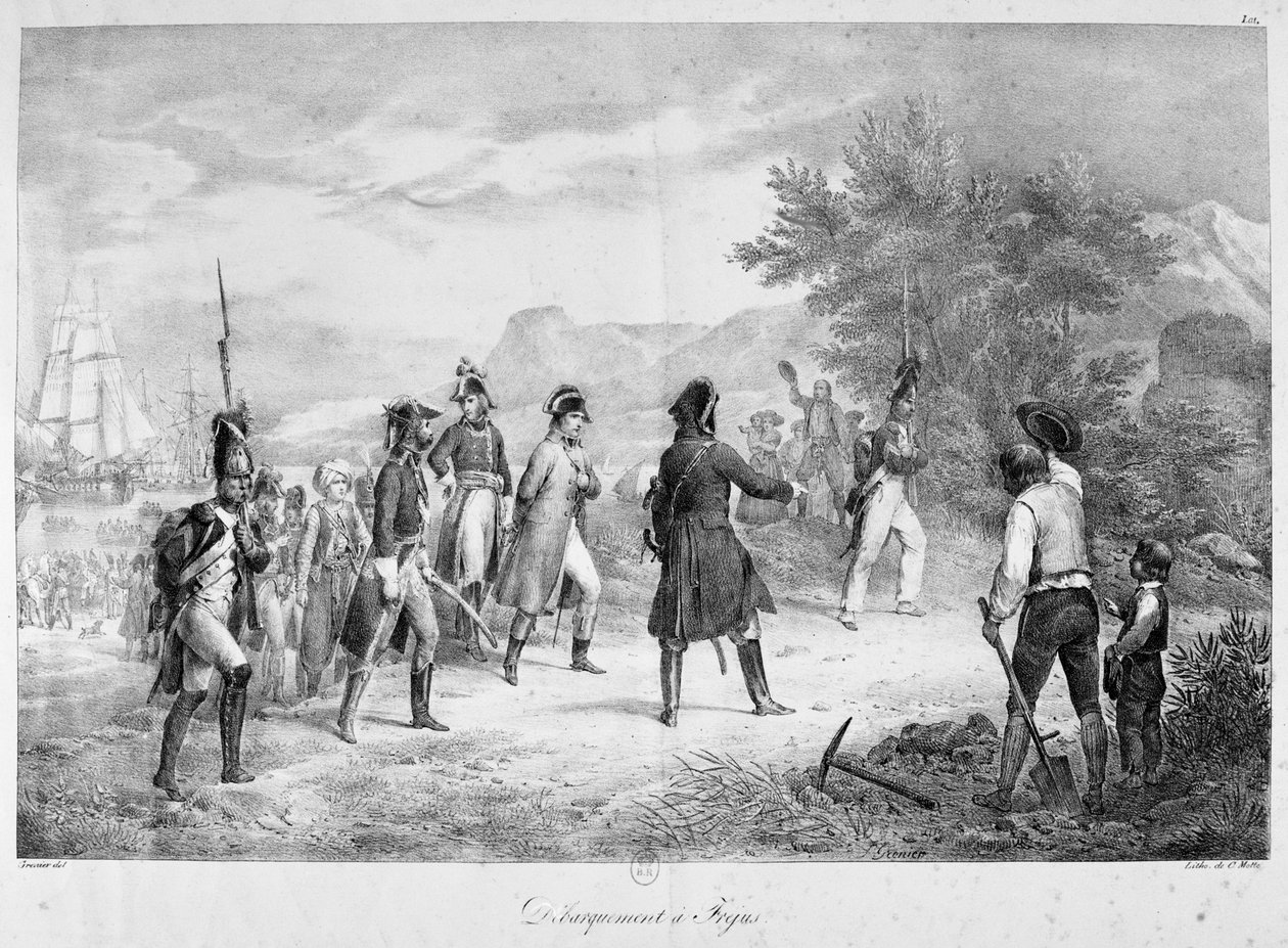 Landning i Frejus, mars 1815 av Unbekannt