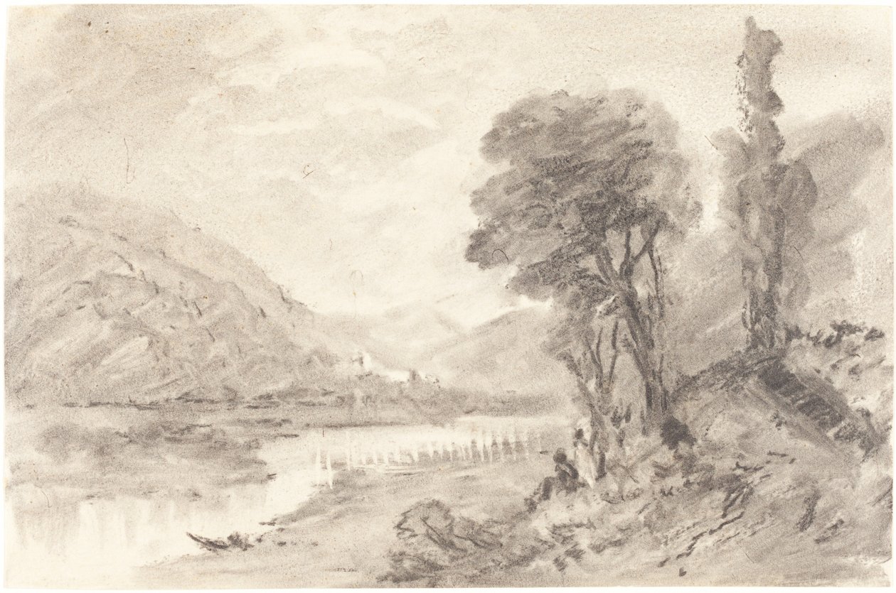 Landskap, 1800-talet. av Unbekannt