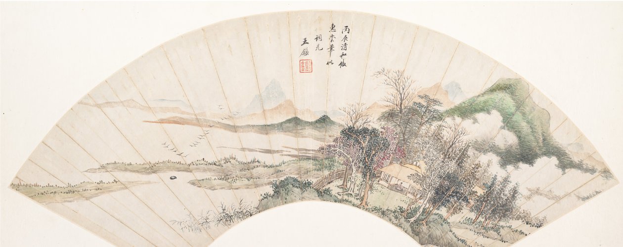 Landskap i stil med Huichong, 1700-talet eller senare, falskt datum 1676. av Unbekannt