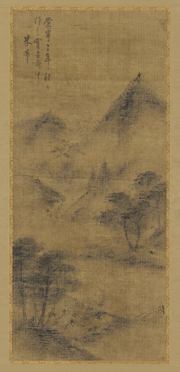 Landskap: bergstoppar och bäck, Mingdynastin, 1368-1644. av Unbekannt