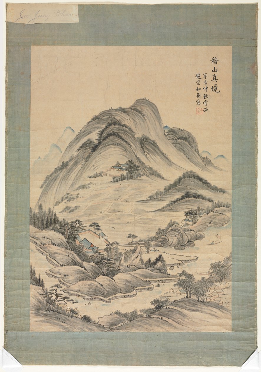 Landskap med bäckar och berg, 1392-1910. av Unbekannt
