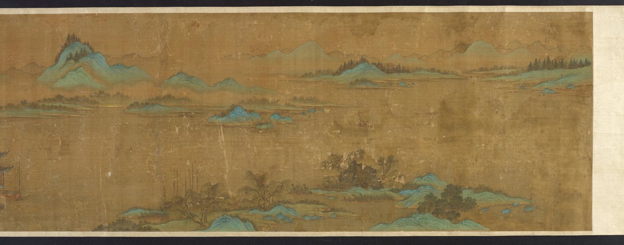 Landskap med palats, Mingdynastin, 1500-1600-talet. av Unbekannt