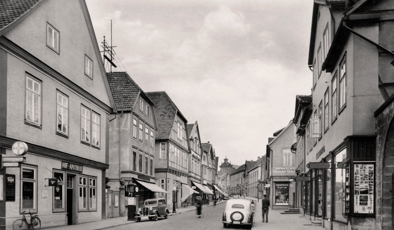 Langestrasse, Buckeburg, Tyskland, ca 1930-talet av Unbekannt