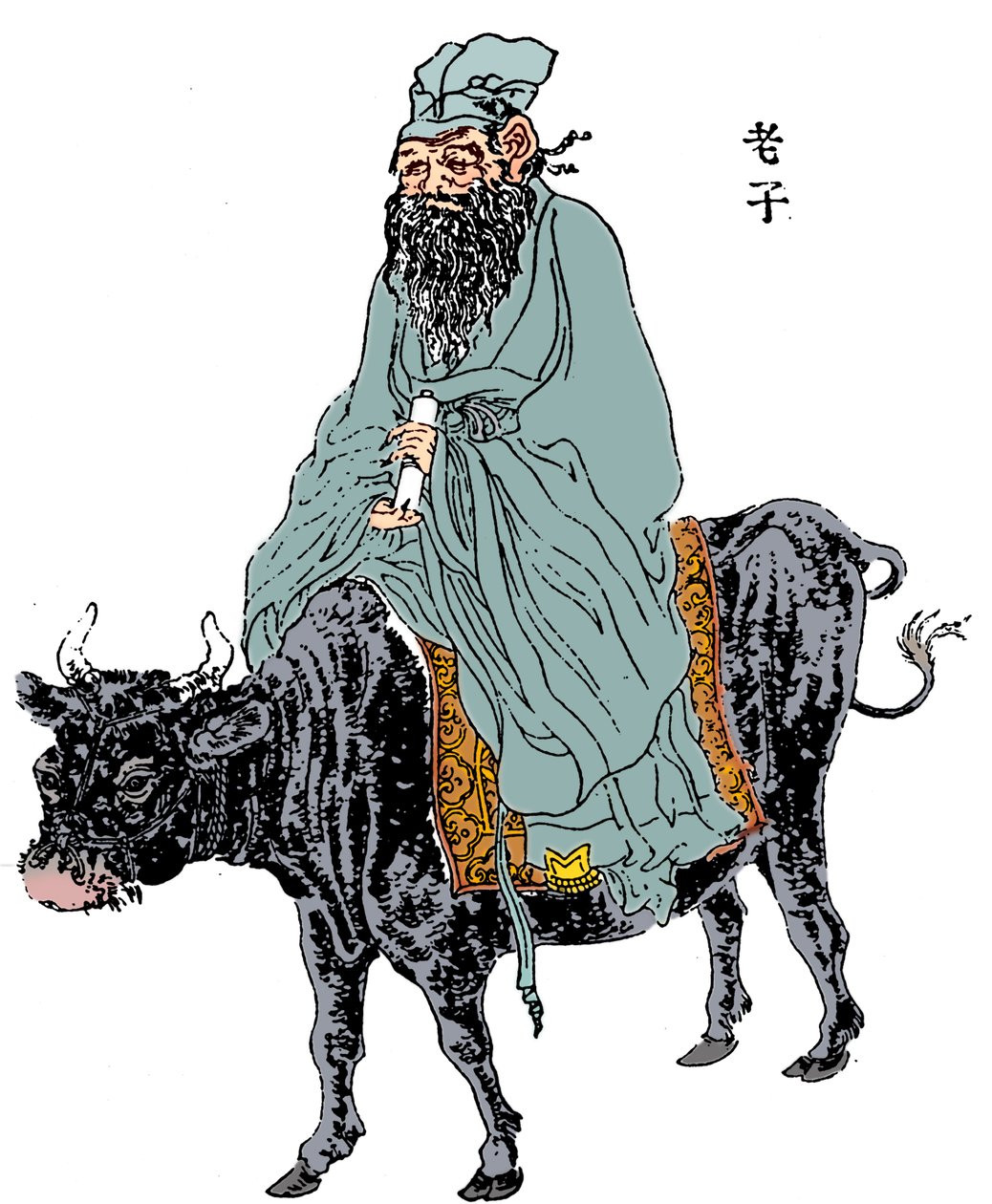 Lao-Tzu, forntida kinesisk filosof och inspiration av taoismen, sent 1800-tal av Unbekannt