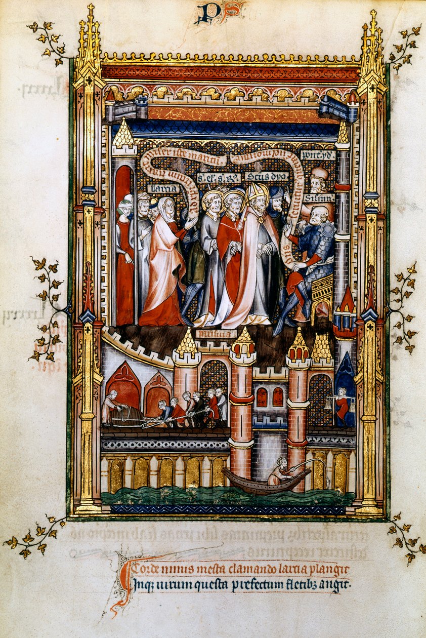 Larcia anklagar St Denis, 1317 av Unbekannt