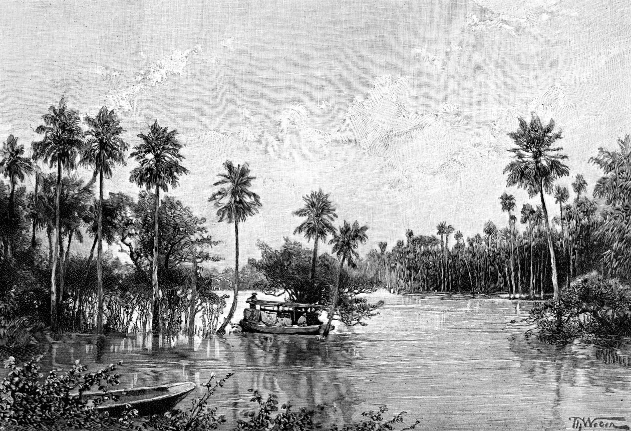 Las Palmes Lagunas, nära mynningen av Pilcomayo, 1895 av Unbekannt