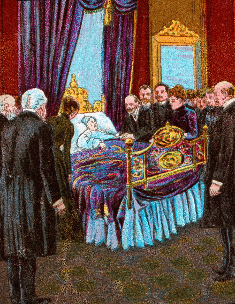 Last Moments of Queen Victoria - Scen i Osborne House, 1901 c1902 av Unbekannt
