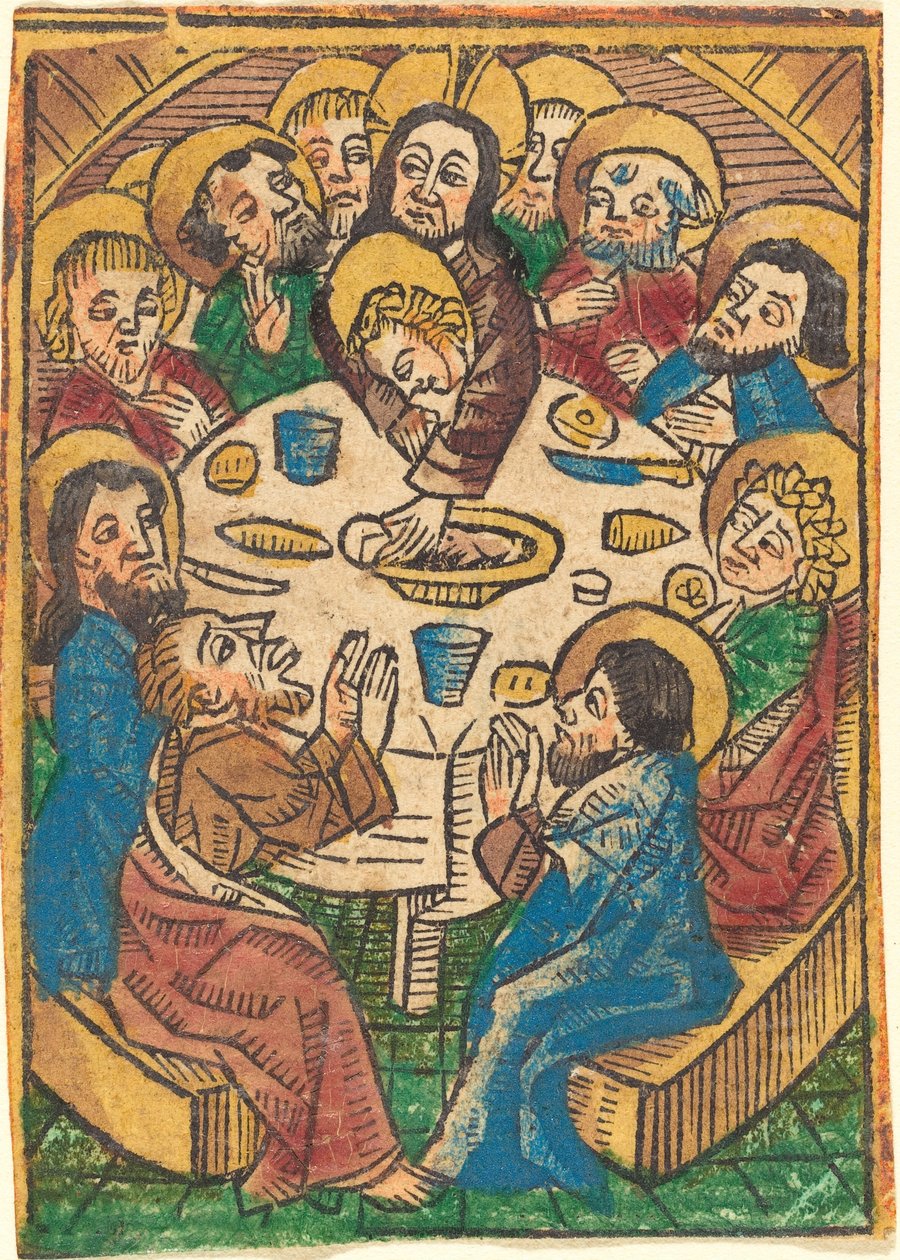 Sista måltiden, ca. 1490. av Unbekannt