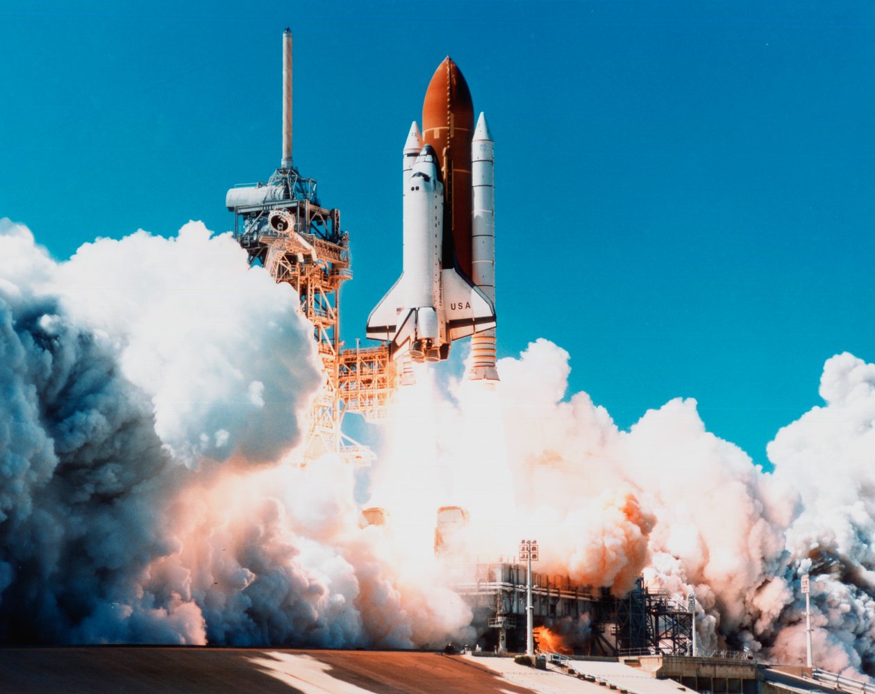 Lansering av rymdfärjan Columbia från Kennedy Space Center, Florida, USA, 4 april 1997 av Unbekannt
