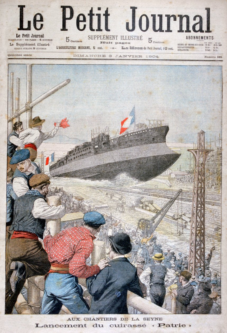 Lansering av det franska slagskeppet Patrie, Toulon, december 1903 1904 av Unbekannt