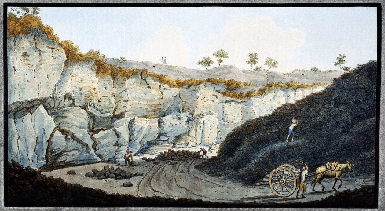 Lavaskikt från Vesuvius, kungariket Neapel, ca 1767 av Unbekannt