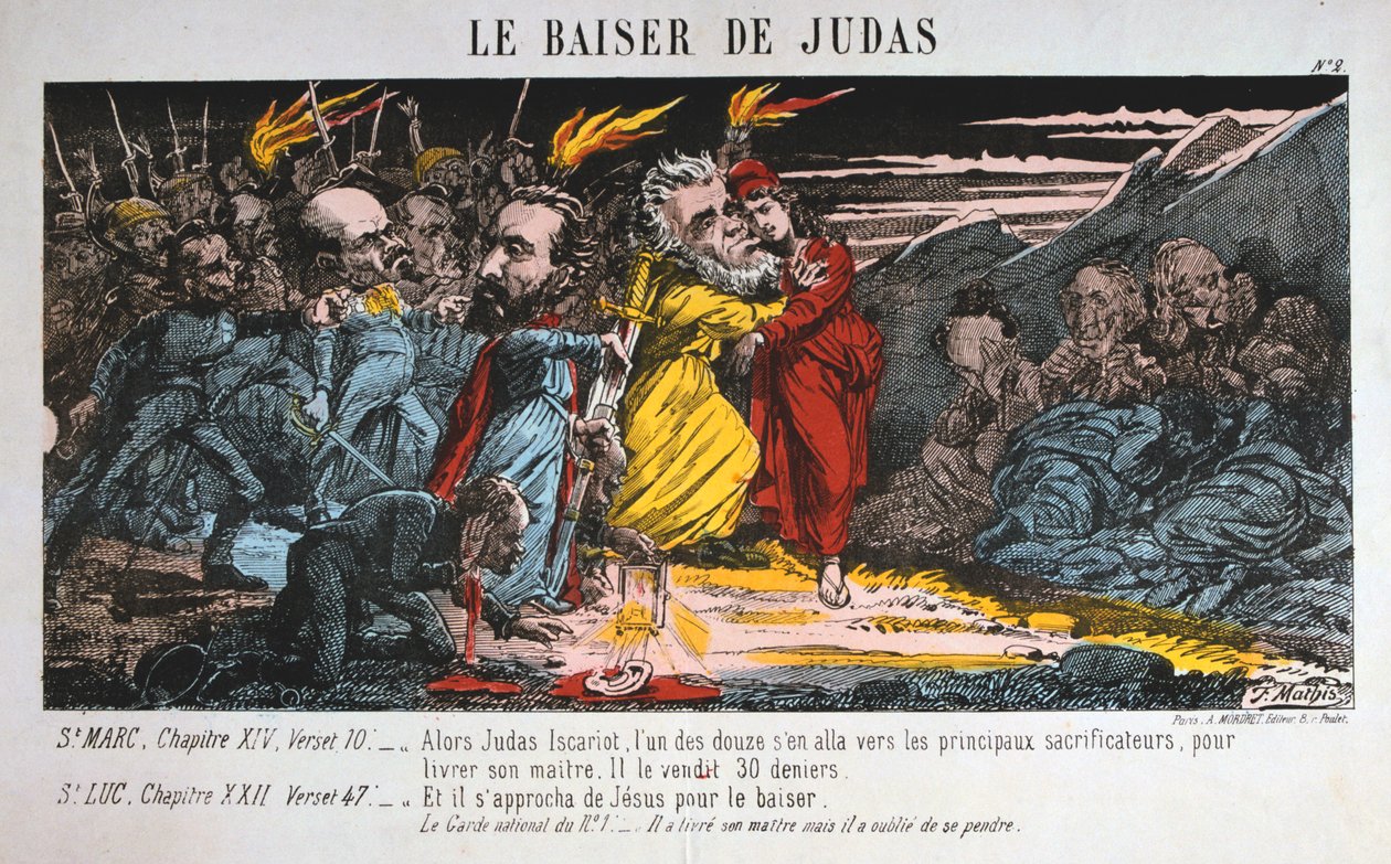Judas kyss, Paris kommun, 1871. av Unbekannt