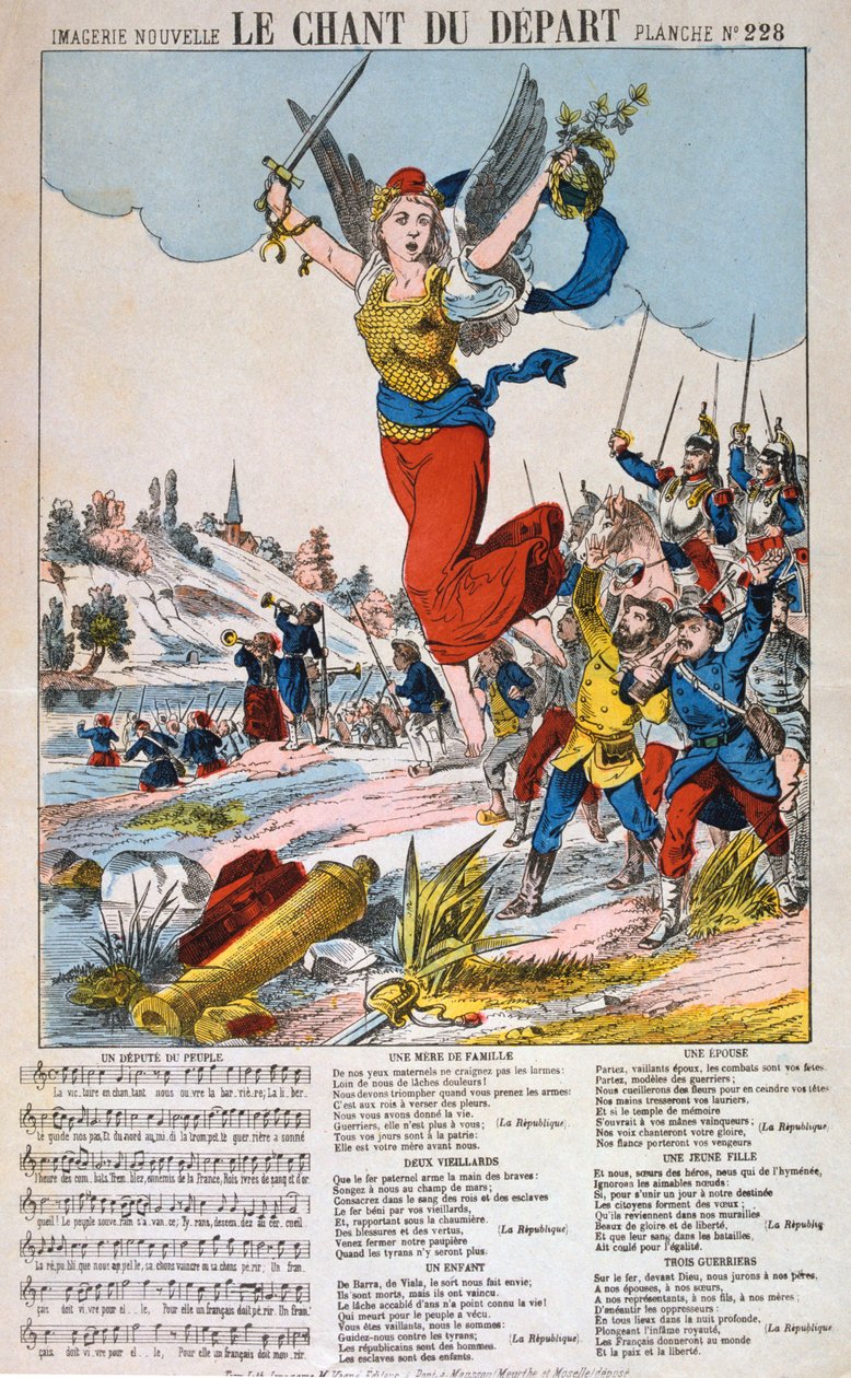 Le Chant du Depart, sångblad, fransk-preussiska kriget, 1870-1871. av Unbekannt