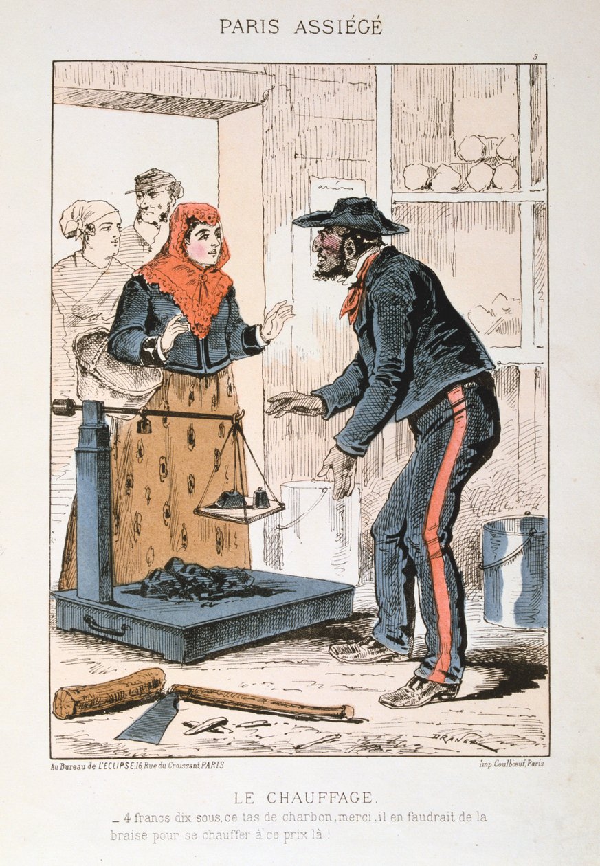 Uppvärmning, belägring av Paris, 1870-1871 av Unbekannt