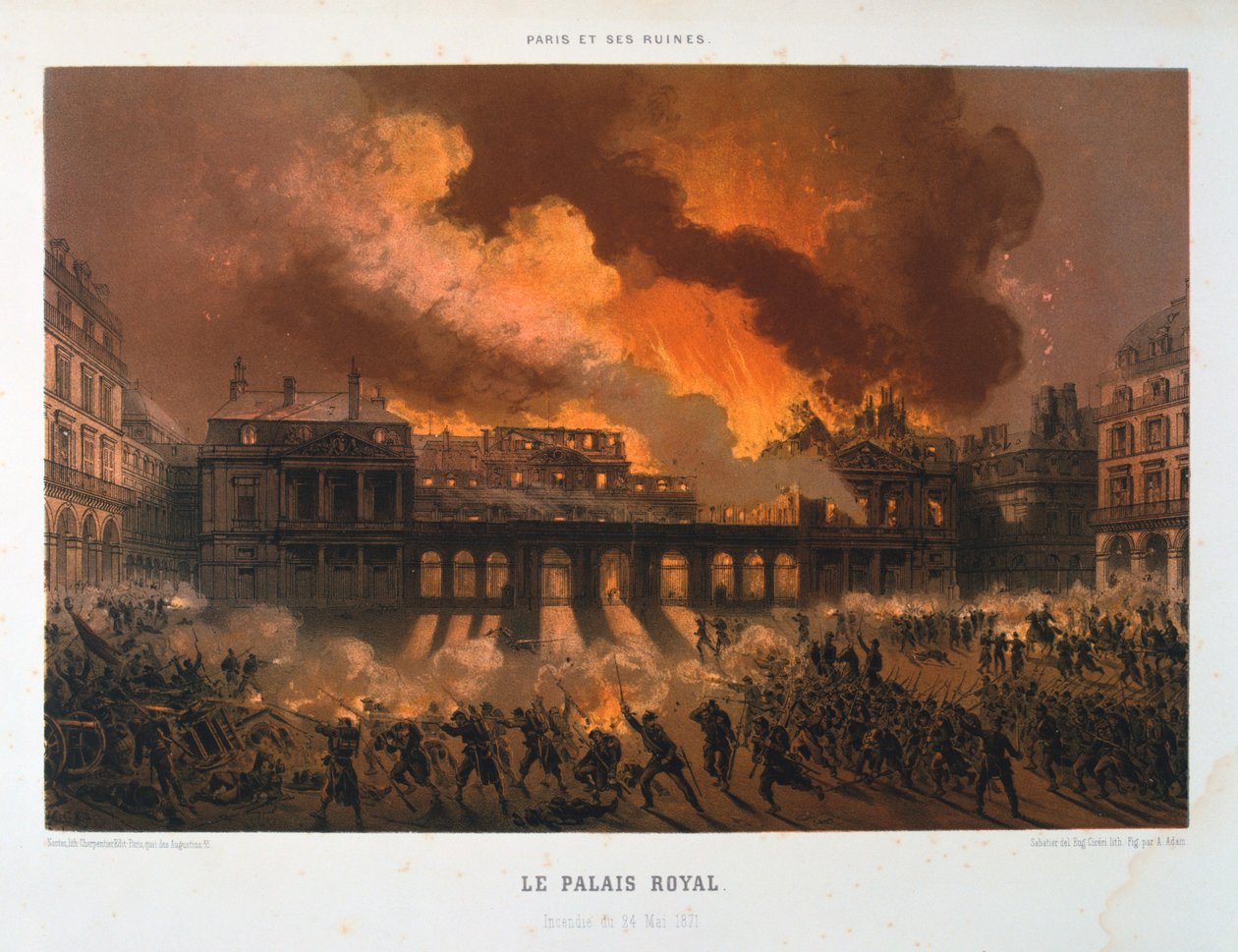 Kungliga slottet, Paris kommun, 24 maj 1871 av Unbekannt