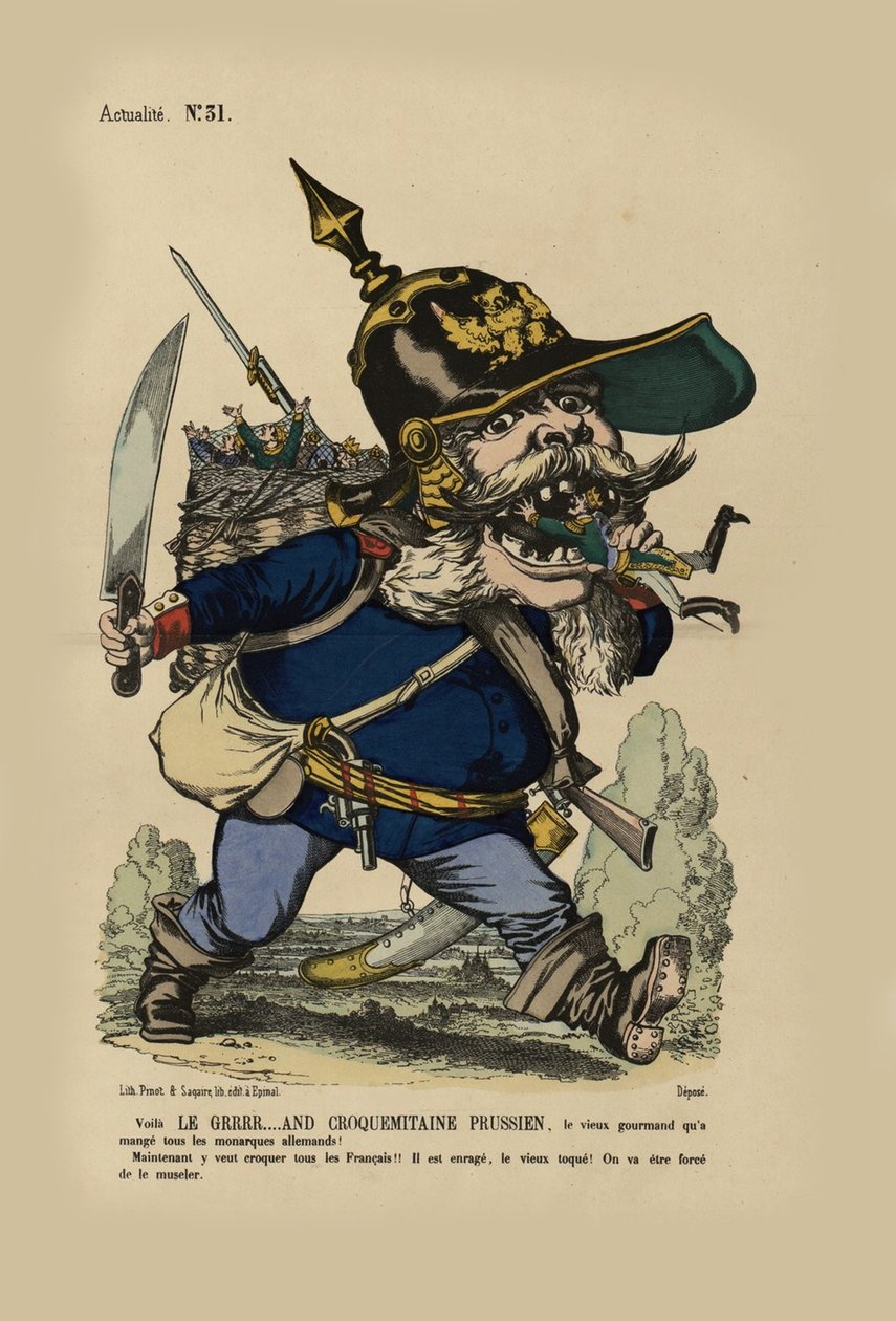 Le grand ogre allemand. Kung Wilhelm äter de tyska småstaterna, 1866. av Unbekannt