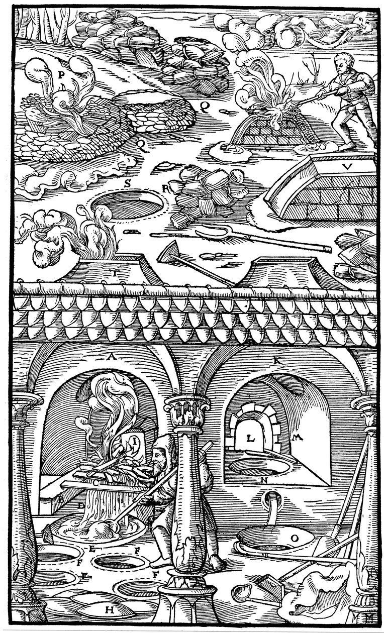 Blysmältning, 1556 av Unbekannt
