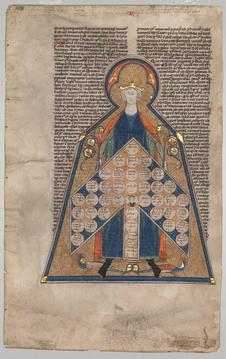 Leaf excised from Henry of Segusios Summa Aurea: Table of Consanguinity, ca. 1280. av Unbekannt