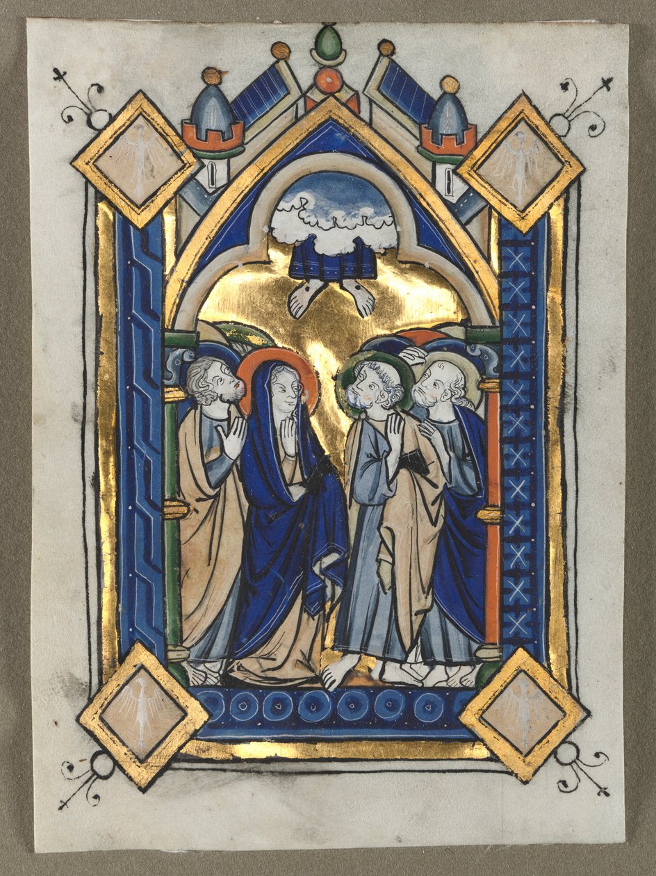 Leaf excised from a Psalter: The Ascension, c. 1260. av Unbekannt