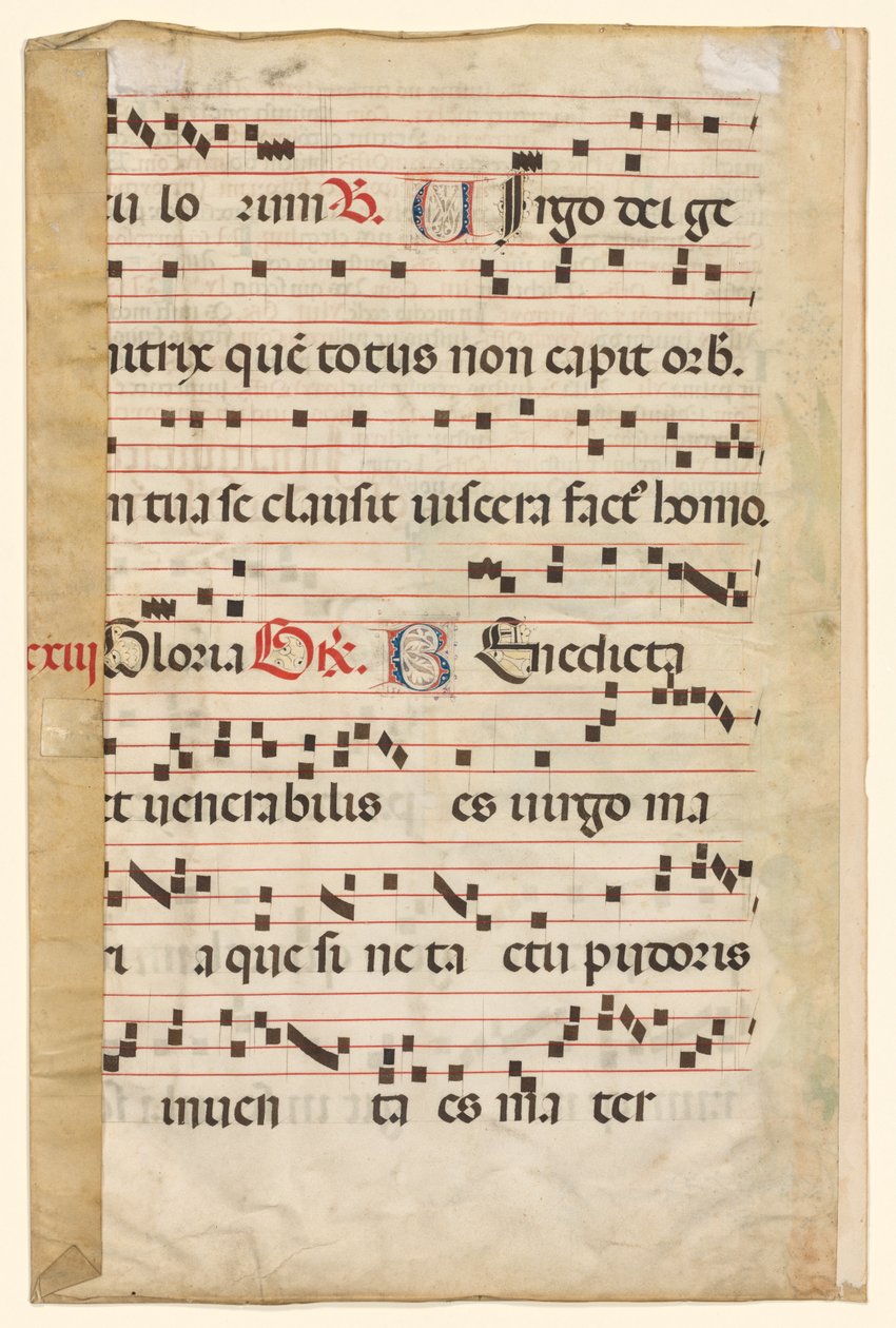 Leaf from a Gradual with Music tergo, ca. 1420-1450. av Unbekannt
