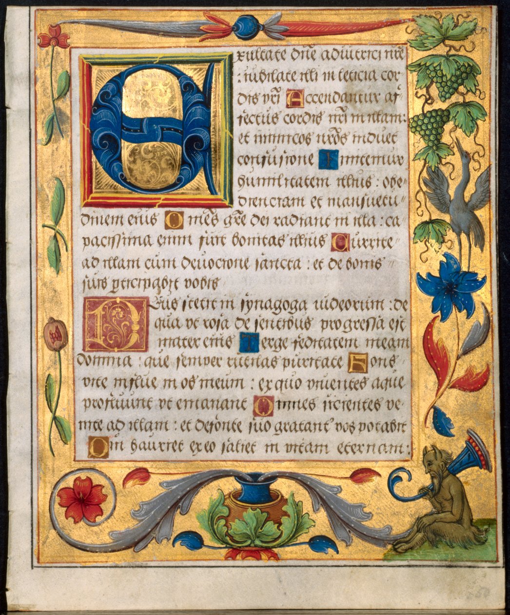 Blad från en psaltare och bönbok, ca. 1524. av Unbekannt