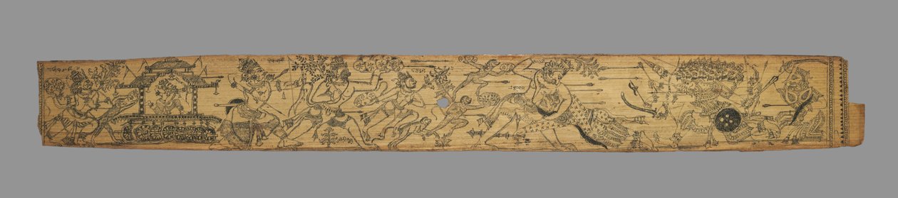 Blad från en romans av Chandrabhanu och Lavanyavati av Upendra Bhanja..., sent 1700-tal. av Unbekannt