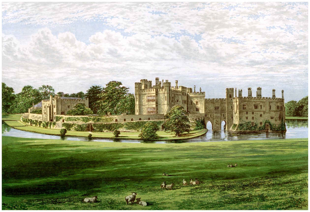 Leeds Castle, Kent, hem för familjen Wykeham-Martin, c1880 av Unbekannt