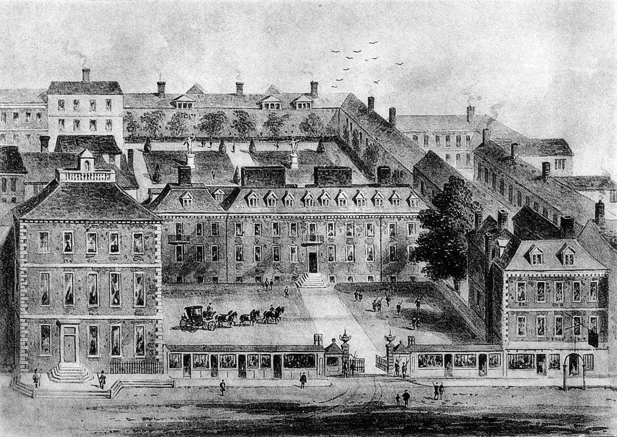 Leicester House, Leicester Fields, 1700-talet, 1908 av Unbekannt