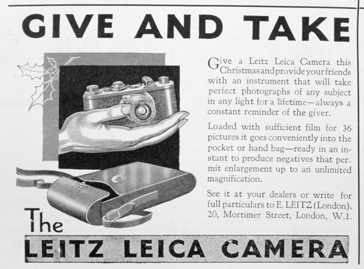 Leitz Leica kameraannons, sent 1920-tal av Unbekannt