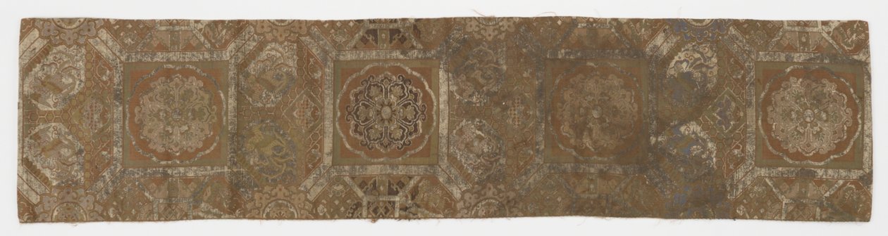 Längd av fodrad textil, fragment från en obi, Edo-period, 1700-tal. av Unbekannt