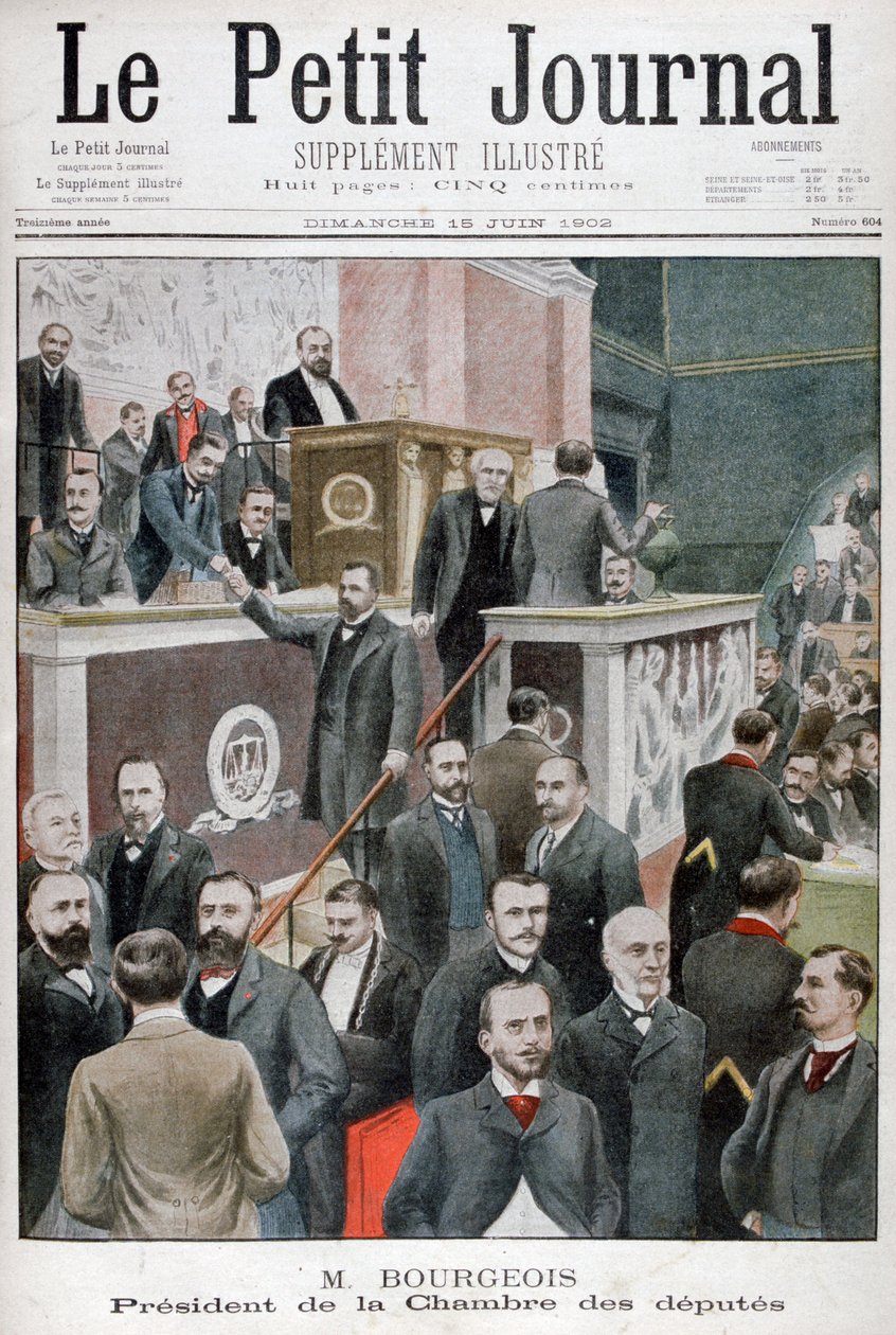 Leon Bourgeois, ordförande för deputeradekammaren, 1902 av Unbekannt
