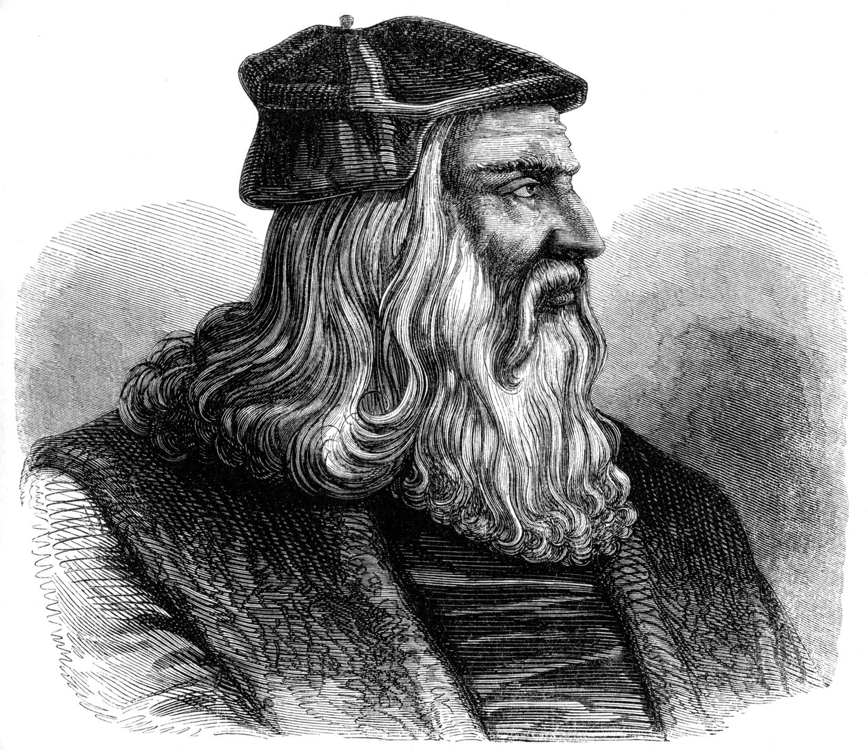 Leonardo da Vinci 1452-1519, 1500-talet 1849 av Unbekannt