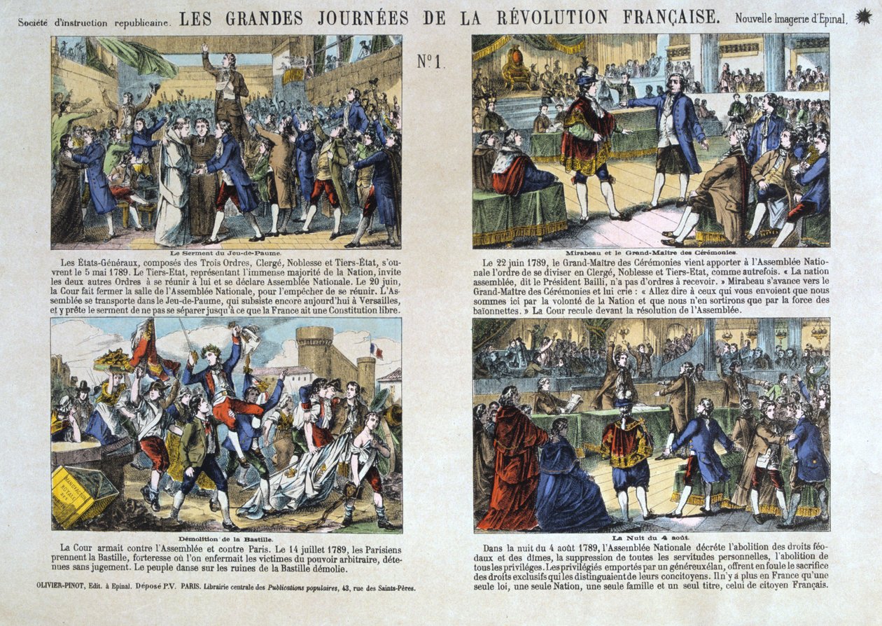 Franska revolutionens stora dagar, revolutionen 1789, Frankrike av Unbekannt