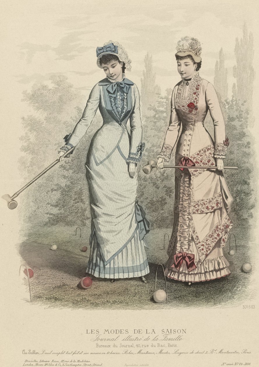 Säsongens mode, Illustrerad tidskrift för familjen, 1880. av Unbekannt