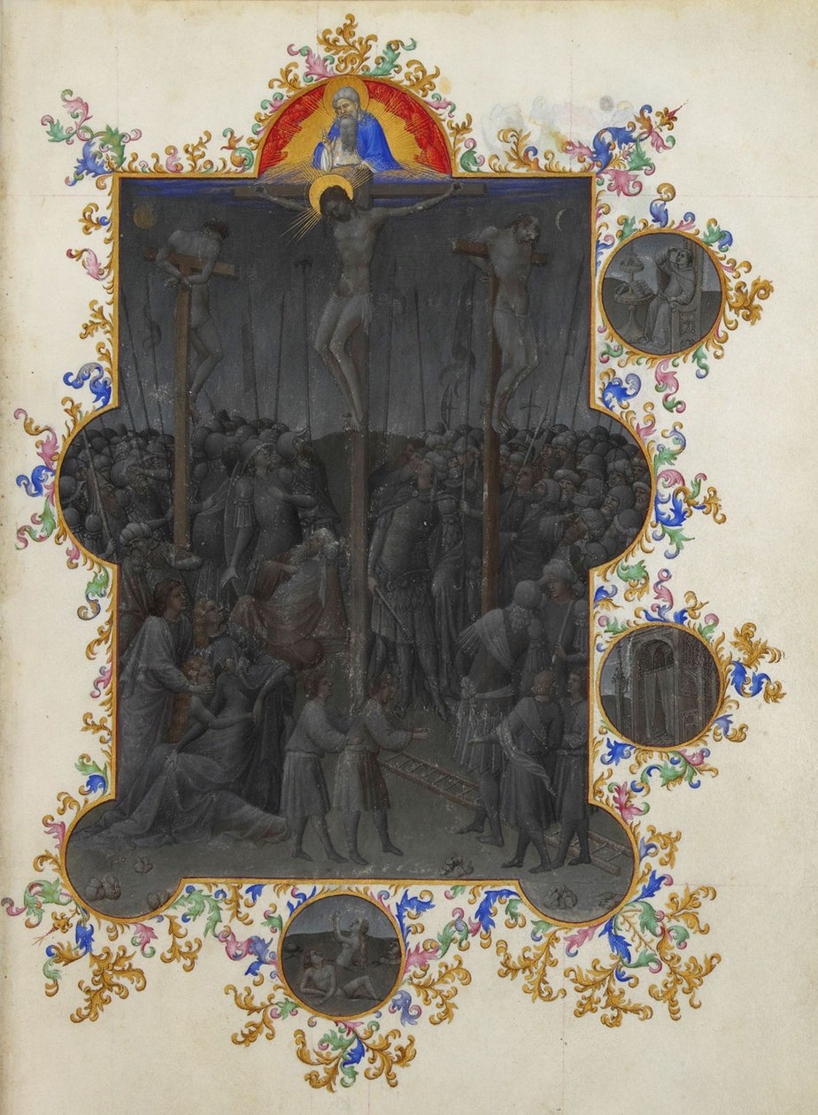Les Très Riches Heures du Duc de Berry, Folio 153r - Kristi död av Unbekannt